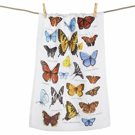 TARIFA 18 x 25 in. Field Guide Butterflies Flour Kitchen Towel, 4PK TA3686205